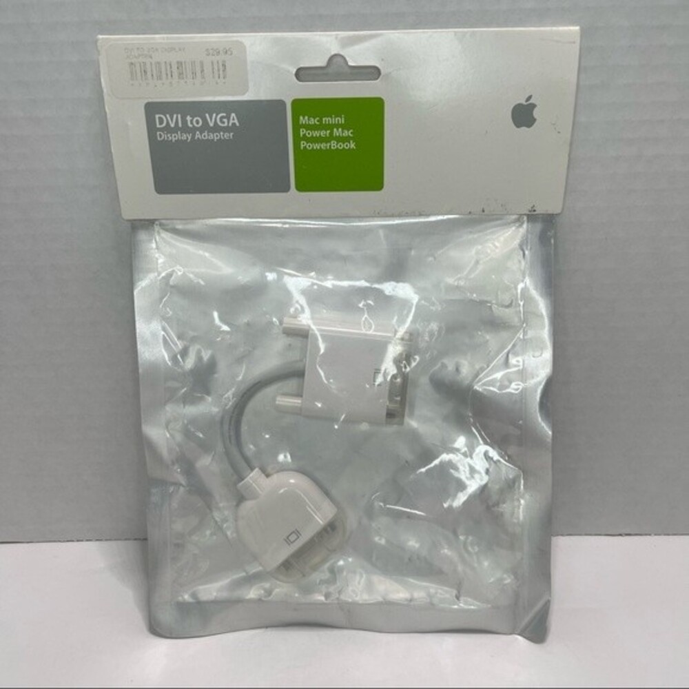 Apple DVI to VGA Display Adapter Cable M8754G/A Genuine New in Package White